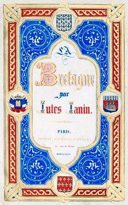 Couverture de la Bretagne de Jules Janin - Reproduction © Norbert Pousseur