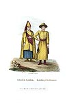 Grand Lama et lama des bannières - Chine en 1800 - Reproduction de gravure © Norbert Pousseur