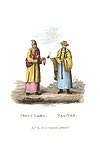 Grand Lama et Tao tse - Chine en 1800 - Reproduction de gravure © Norbert Pousseur