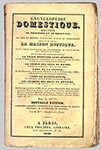 Couverture de l'Encyclopédie domestique - Reproduction © Norbert Pousseur