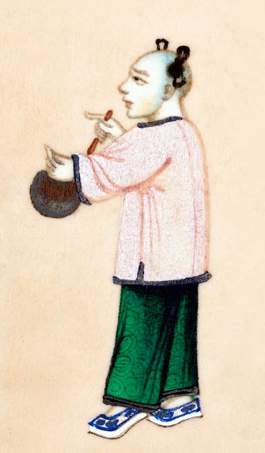 Joueur de petite timbale - Reproduction de gravure © Norbert Pousseur