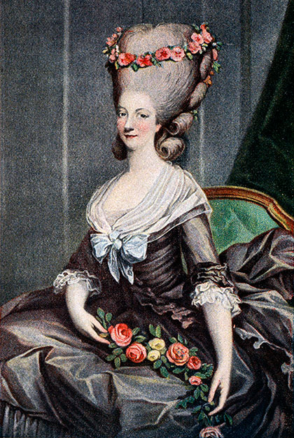 Princesse de Lamballe - Gravure dessinée par Vigé-Lebrun, reproduite puis restaurée par © Norbert Pousseur