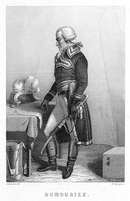 Charles François Dumouriez - Gravure dessinée par A Lacauchie, reproduite puis restaurée par © Norbert Pousseur