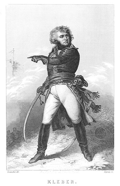 Jean-Baptiste Kléber - Gravure de A Lacauchie, reproduite puis restaurée par © Norbert Pousseur