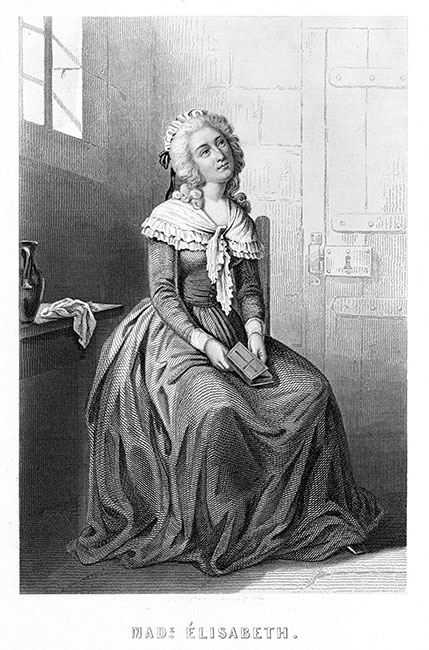 Madame Élizabeth - Gravure reproduite puis restaurée par © Norbert Pousseur