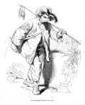 Zoom sur Marchand de mort-aux-rats de la campagne - Gravure  reproduite puis restaurée par © Norbert Pousseur