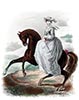 Jupe d'amazone, gravure Cendrillon juillet 1851 - Reproduction © Norbert Pousseur