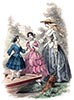 Chapeaux et gilets, gravure Cendrillon septembre 1851 - Reproduction © Norbert Pousseur