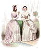 Les modes parisiennes, gravure n° 49 de 1844 - Reproduction © Norbert Pousseur