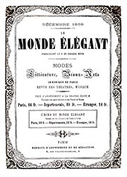 Couverture du 'Monde élégant' - Reproduction © Norbert Pousseur