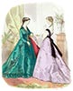 Robe polonaise et toilette de petite soirée, gravure du Monde élégant  - Reproduction © Norbert Pousseur