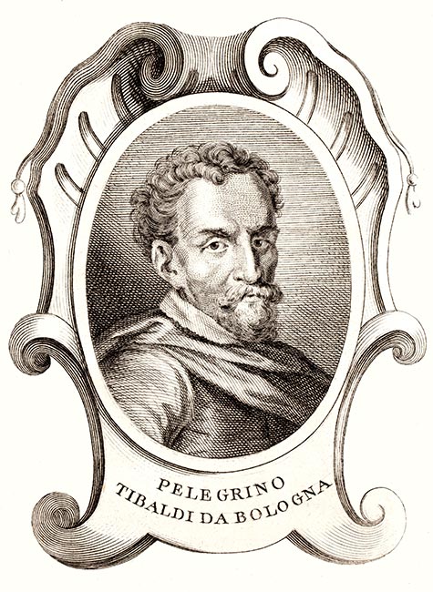Peligrino Tibaldi da Bologna, peintre italien - Gravure  reproduite puis restaurée par © Norbert Pousseur
