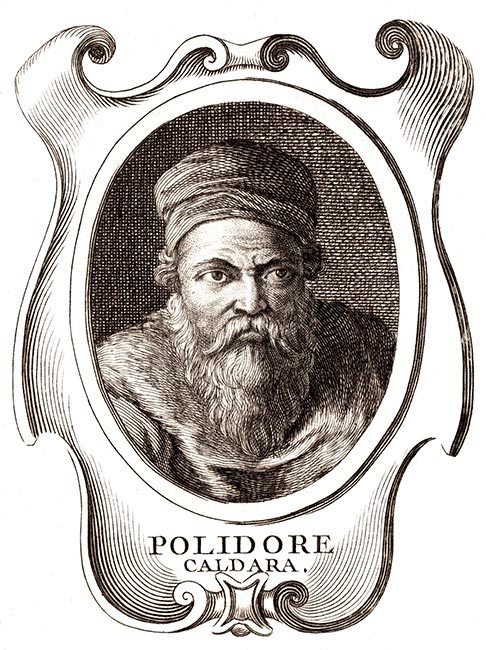 Polidore Caldara, peintre italien - Gravure  reproduite puis restaurée par © Norbert Pousseur