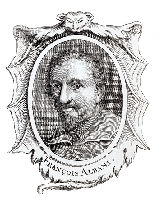 François Albani, peintre italien - Gravure  reproduite puis restaurée par © Norbert Pousseur