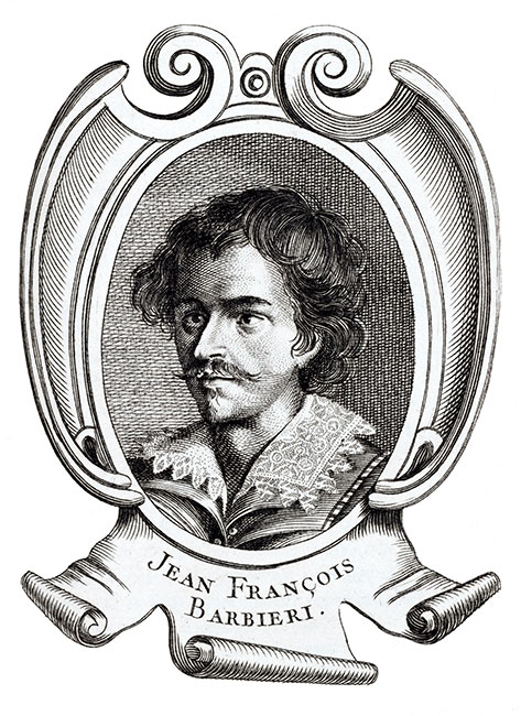 Jean-François Barbieri, peintre italien - Gravure  reproduite puis restaurée par © Norbert Pousseur