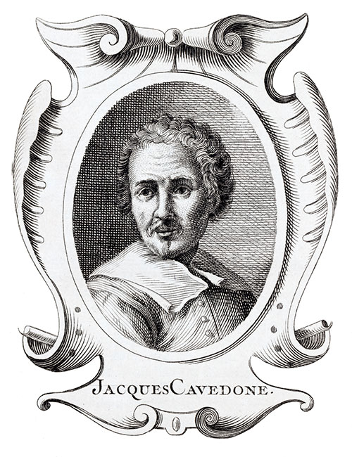 Jacques Cavedone, peintre italien - Gravure  reproduite puis restaurée par © Norbert Pousseur