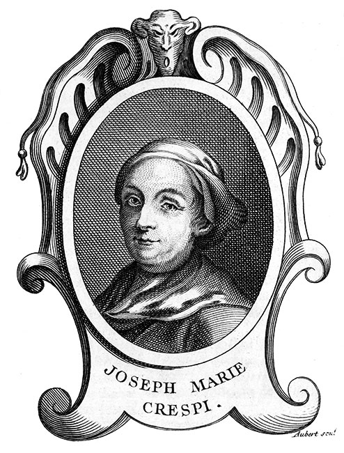 Joseph Crespi, peintre italien - Gravure  reproduite puis restaurée par © Norbert Pousseur