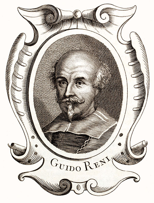 Guido Reni, peintre italien - Gravure  reproduite puis restaurée par © Norbert Pousseur