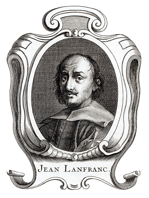 Jean Lanfranc, peintre italien - Gravure  reproduite puis restaurée par © Norbert Pousseur