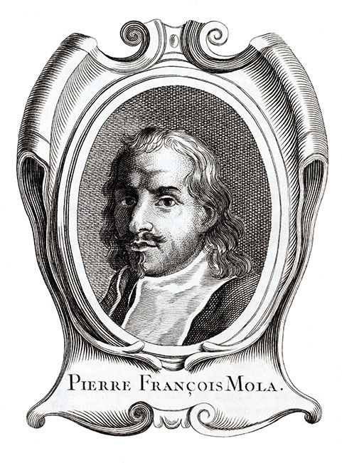 Pierre François Mola, peintre italien - Gravure  reproduite puis restaurée par © Norbert Pousseur