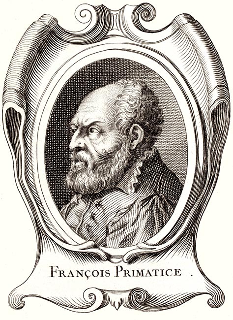 François Primatice, peintre italien - Gravure  reproduite puis restaurée par © Norbert Pousseur