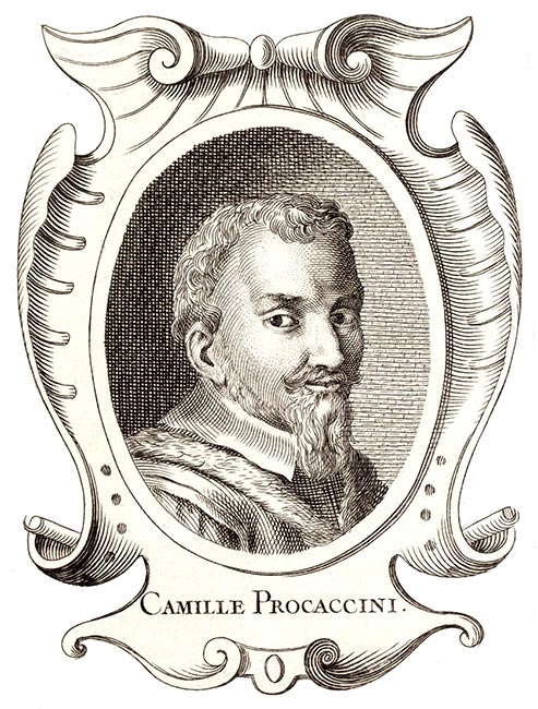 Camillo Procaccini, peintre italien - Gravure  reproduite puis restaurée par © Norbert Pousseur