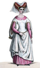 Marguerite de Chalon, dessin de Léopold Massard - Gravure  reproduite puis restaurée par © Norbert Pousseur