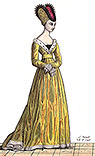 Jeanne de Bourbon, reine de France, dessinée  par Léopold Massard - Gravure  reproduite puis restaurée par © Norbert Pousseur