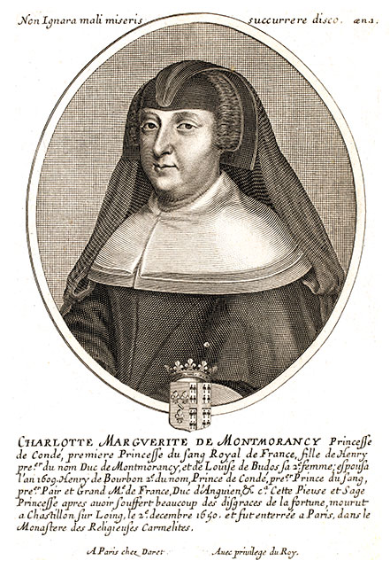 Charlotte Marguerite de Montmorency - gravure de Daret - Gravure  reproduite puis restaur&eacute;e par &copy; Norbert Pousseur