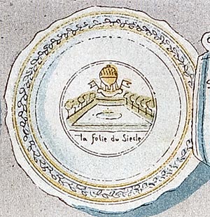 Assiette, gravure reproduite par Norbert Pousseur