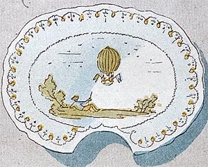 Assiette, gravure reproduite par Norbert Pousseur