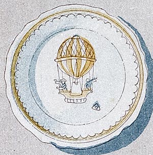 Assiette, gravure reproduite par Norbert Pousseur