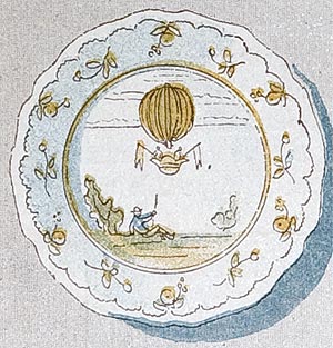 Assiette, gravure reproduite par Norbert Pousseur