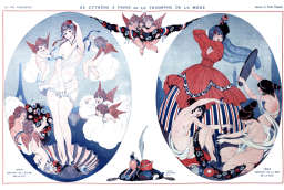 Pour zoom, De cythère à Paris ou le triomphe de la mode, de Gerda Wegener -  illustration reproduite et restaurée numériquement par © Norbert Pousseur