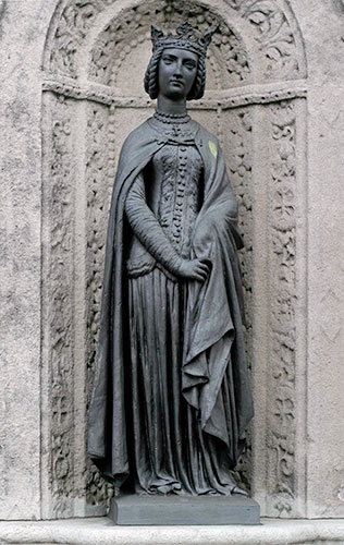 statue d'Isabelle de Lorraine  à Angers   - © Norbert Pousseur