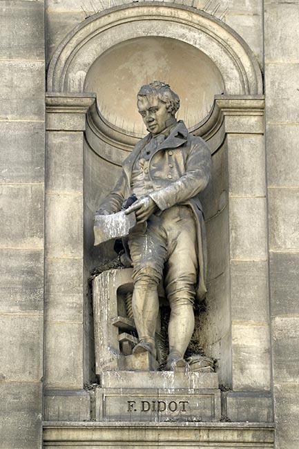 Statue de Fran&ccedil;ois Ambroise Didot, libraire et imprimeur - &copy; Norbert Pousseur