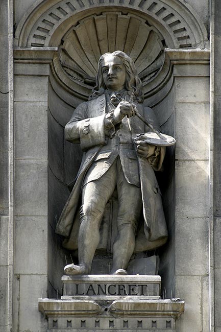 Statue de Nicolas Lancret, peintre - © Norbert Pousseur Statue de Nicolas Lancret, peintre - © Norbert Pousseur