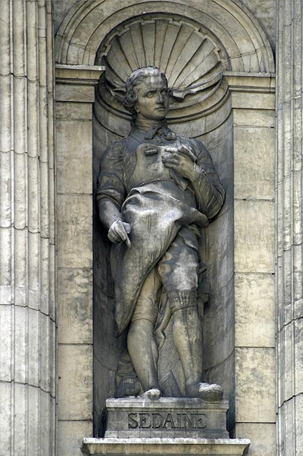 Statue de Michel Jean Sedaine, po&egrave;te dramatique - &copy; Norbert Pousseur