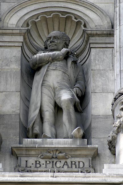 Statue de Louis Benoît Picard, poète comique - © Norbert Pousseur Statue de Louis Benoît Picard, poète comique - © Norbert Pousseur
