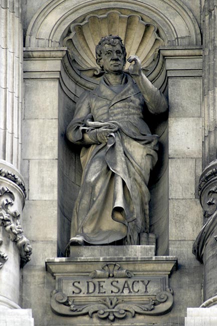 Statue d'Antoine Isaac Silvestre de Sacy, orientaliste - © Norbert Pousseur Statue d'Antoine Isaac Silvestre de Sacy, orientaliste - © Norbert Pousseur