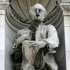 Statue de Jean le Rond d'Alembert, écrivain, philosophe
      et mathématicien - © Norbert Pousseur