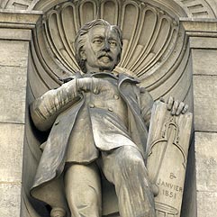 Statue de Jean Bernard Léon Foucault, physicien - © Norbert Pousseur