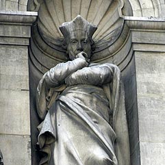 Statue de Nicolas de Malebranche, métaphysicien - © Norbert Pousseur