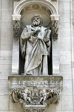 Statue d'Henri 1er Estienne, imprimeur - © Norbert Pousseur