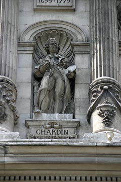 Statue de Jean Baptiste Siméon Chardin, peintre - © Norbert Pousseur