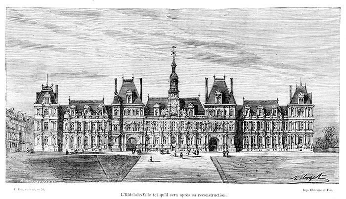 L'Hôtel de ville de Paris - reproduction © Norbert Pousseur