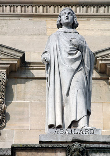 Pierre Abélard ou Abailard - Sculpture de la cour Napoléon du Louvre - © Norbert Pousseur