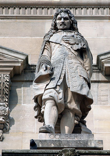Jean Baptiste Colbert - Homme politique - Sculpture de la cour Napoléon du Louvre - © Norbert Pousseur