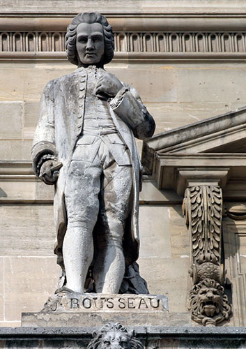 Jean Jacques Rousseau - Philosophe - 1712 / 1778 - Sculpture de la cour Napoléon du Louvre - © Norbert Pousseur