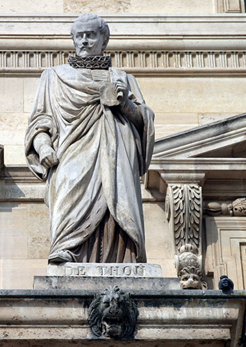 François Auguste de Thou - Magistrat - 1607 / 1642 - Sculpture de la cour Napoléon du Louvre - © Norbert Pousseur